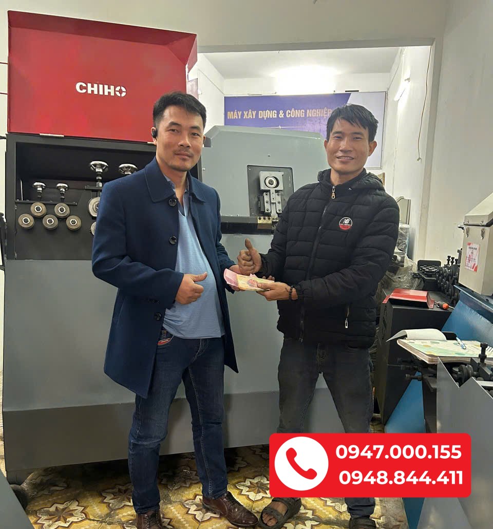 Bàn giao Máy bẻ đai CNC SERVO CH-10 cho Anh Hòa - Bắc Giang