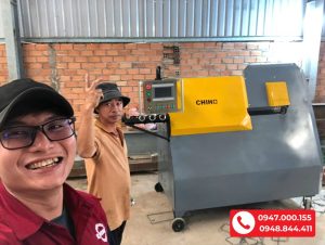 Bàn giao Máy bẻ đai sắt CNC SERVO CH-10 tại VLXD Tài Trang - BRVT (4)