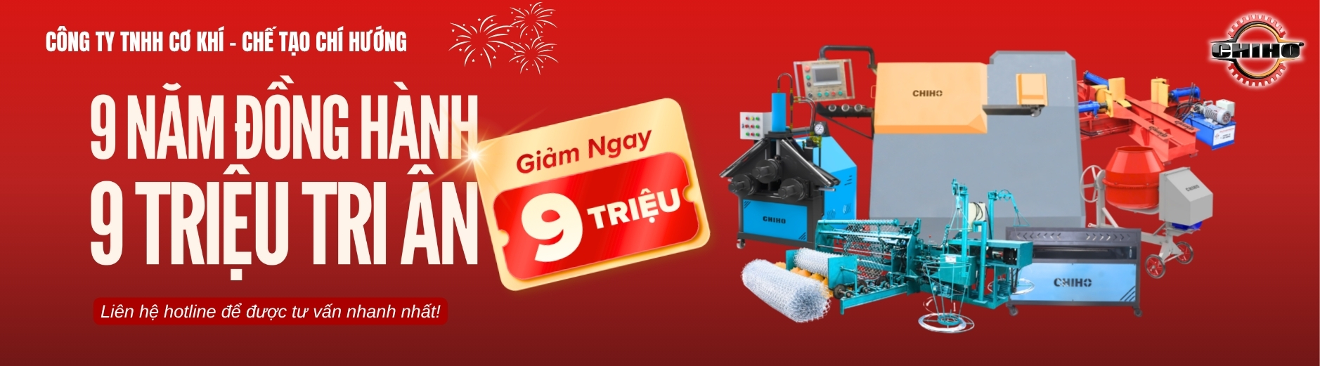 chương trình ưu đãi máy bẻ đai chiho