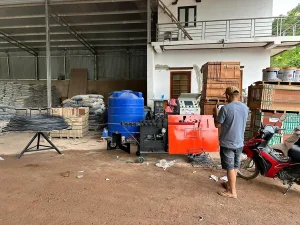 Khách hàng nhận Máy bẻ đai sắt tự động Cá Heo Việt CHIHO – CHV01 của CHIHO