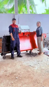Khách hàng nhận Máy bẻ đai sắt tự động Cá Heo Việt CHIHO – CHV01 của CHIHO