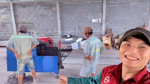 Khách hàng nhận Máy bẻ đai sắt tự động Cá Heo Việt CHIHO – CHV-S của CHIHO