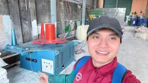 Khách hàng nhận Máy gập sắt nguyên bó CGM-01 Thương hiệu từ CHIHO của CHIHO