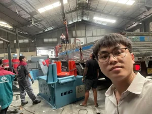 Khách hàng nhận Máy gập sắt nguyên bó CGM-01 Thương hiệu từ CHIHO của CHIHO