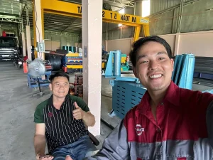 Khách hàng nhận Máy gập sắt nguyên bó CGM-01 Thương hiệu từ CHIHO của CHIHO