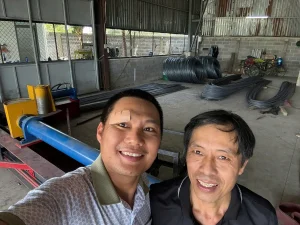 Khách hàng nhận Máy gập sắt nguyên bó CHG-01 của CHIHO