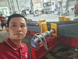 Khách hàng nhận Máy gập sắt nguyên bó CHG-01 của CHIHO