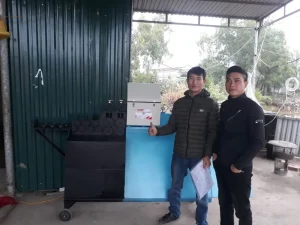 Khách hàng nhận Máy bẻ  đai sắt tự động Cá Heo Việt Cao Cấp CHIHO  – CHV02 của CHIHO