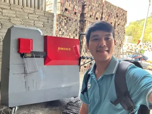Khách hàng nhận Máy bẻ đai sắt CNC Servo CH12 – bẻ sắt phi 6 đến phi 12 của CHIHO