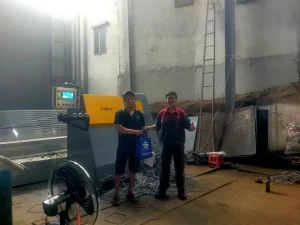 Khách hàng nhận MÁY BẺ ĐAI SẮT TỰ ĐỘNG CHIHO CNC SERVO CH-10 của CHIHO