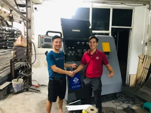 Khách hàng nhận MÁY BẺ ĐAI SẮT TỰ ĐỘNG CHIHO CNC SERVO CH-10 của CHIHO