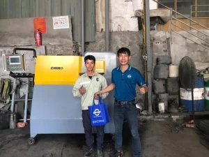 Khách hàng nhận MÁY BẺ ĐAI SẮT TỰ ĐỘNG CHIHO CNC SERVO CH-10 của CHIHO
